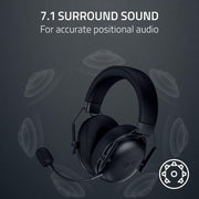 Razer BlackShark V3 X HyperSpeed Wireless Gaming Headset for PC: 50mm Drivers - Cardioid Mic - 2.4 GHz, Bluetooth, USB - Works with Mac, PS5, Nintendo Switch, Smartphone - 70 Hr Battery - Black