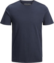 mens JJEORGANIC Basic Tee O-Neck T-Shirt (pack of 1) - Navy Blazer