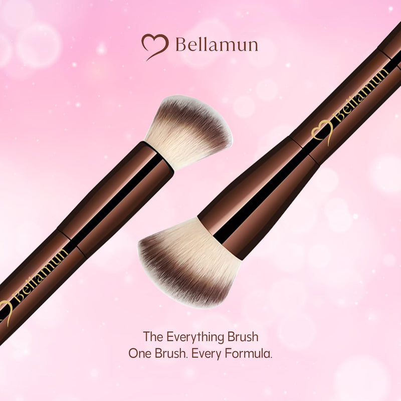 Bellamun Professional Makeup Brushes | Vegan & Cruelty-Free | High-Performance Tools for Foundation, Blush, Bronzer, Contour, Concealer & Powder Application (Dual Tip Pro Makeup Brush)