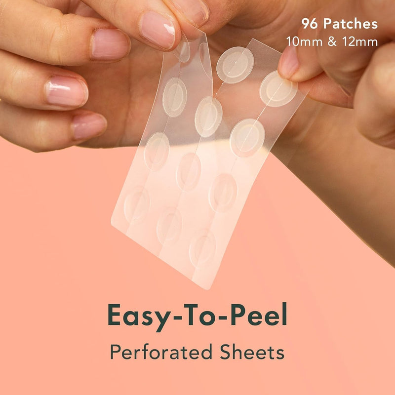 LBOYLOVE® 96 Pcs Pimple Patches, Hydrocolloid Acne Patch for Face, Invisible Blemishes Zits Absorbing Patch, Breakouts Spot Treatment Stickers for Skin Care, Vegan & Cruelty Free, 2 Sizes