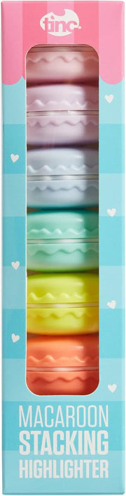 Macaroon Stacking Highlighter 6 Colour Stack Birthday Giveaways for Kids Cute stuff Party Favors for Kids School Supplies Gifts for Girls and Boys Cute Stationary Gifts - Lot de 6 6 Colour Multi