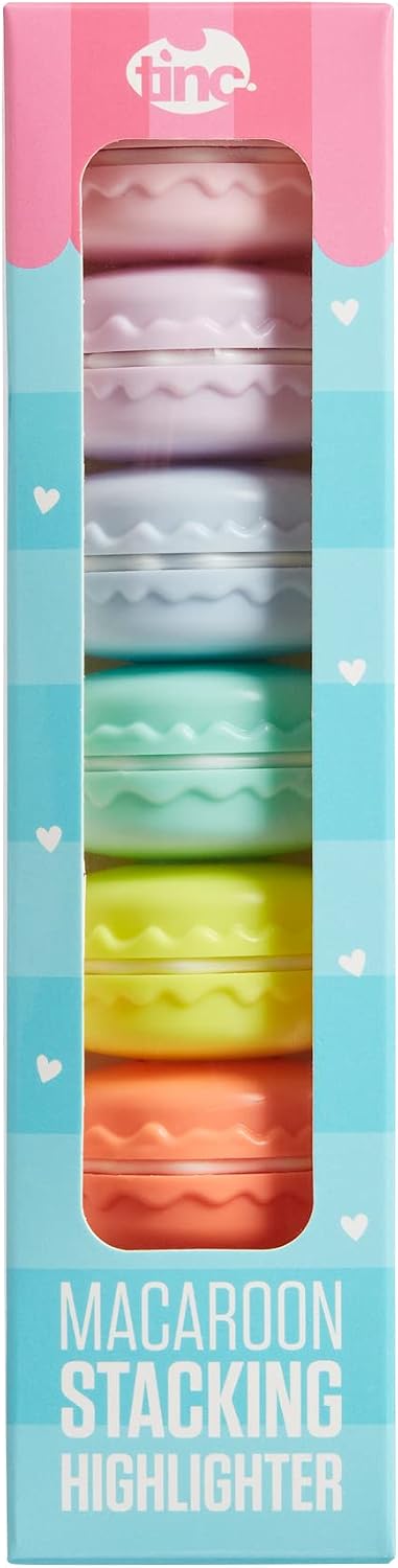 Stacking Highlighter 7 Colour Stack Birthday Giveaways for Kids Cute stuff Party Favors for Kids School Supplies Gifts for Girls and Boys Cute Stationary Gifts (Pack of 2) - Lot de 6 6 Colour Multi
