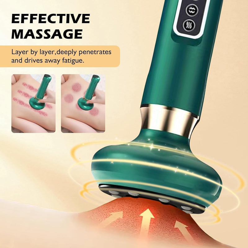 Anti Cellulite Massage Tool, Lymphatic Drainage Massager, 12 Suction Modes Cupping Machine, Rechargeable Cellulite Remover for Legs, for Back Abdomen, Waist, Arms, Legs, Buttocks (Green) - Green