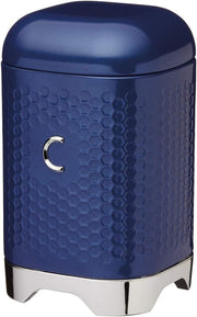 KITCHENCRAFT Lovello Midnight Navy Coffee Canister, 11x11x19cm, Gift Tagged - Midnight Navy Coffee