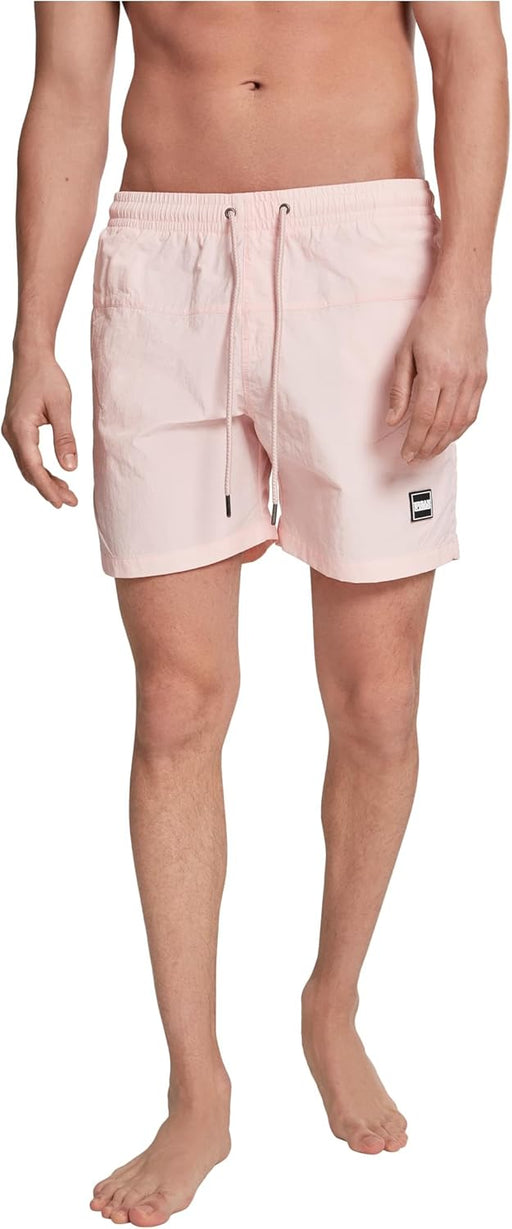 mens Block Swim Shorts Swim Trunks - Pink
