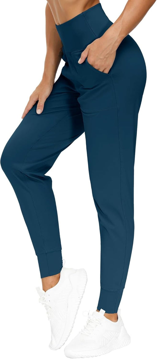 Women's Joggers Pants Lightweight Athletic Leggings Tapered Lounge Pants for Workout, Yoga, Running - Dark Blue Green