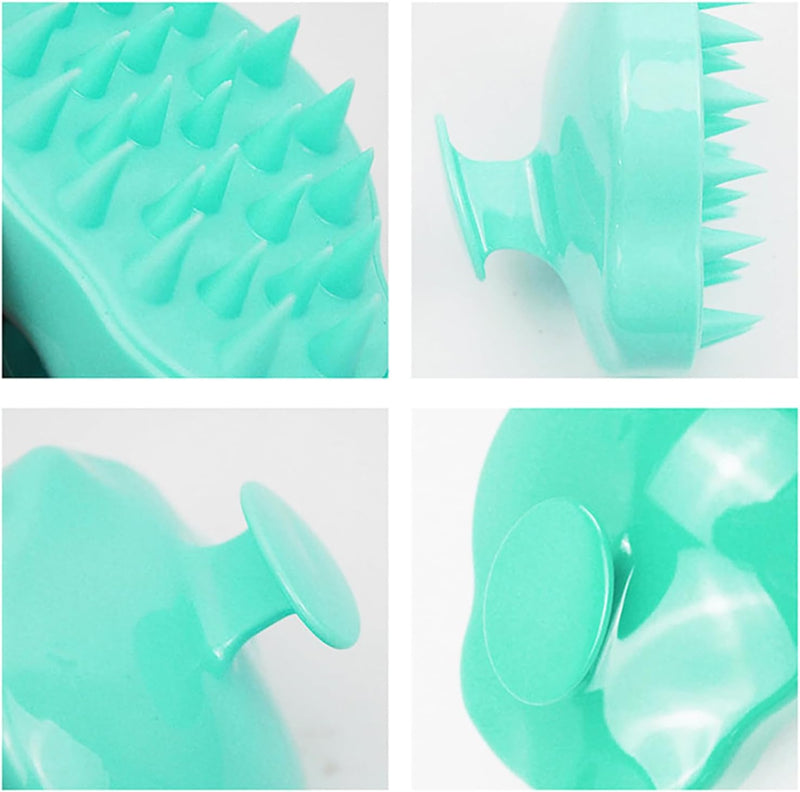 Hair Scalp Massager Brush Soft Silicone Bristles Care Scalp Massager Hair Shampoo Scrubber Manual Head Scalp Massager for Scalp Relax and Hair Clean