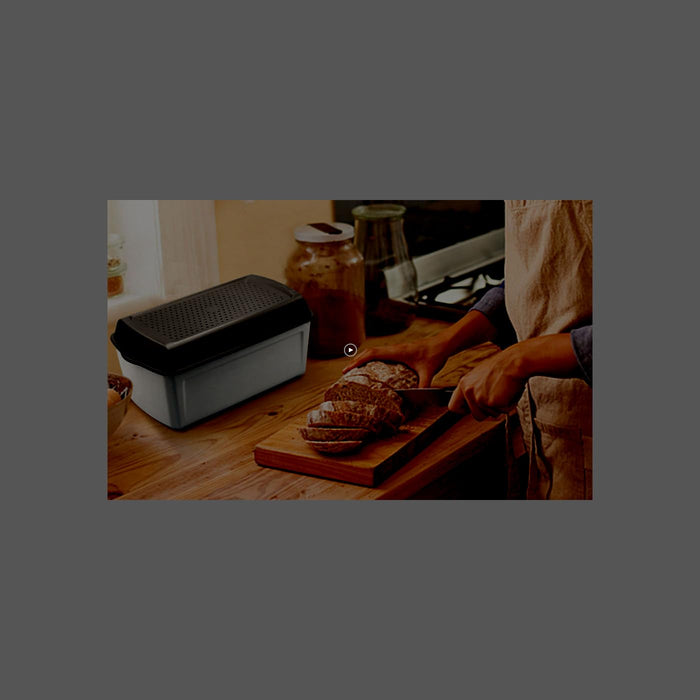 THE WHITE SHOP Bread Saver- Storage Container & Bread Box for Bread, Pastries, Bagels & More,Control Technology, Keeps Bread Fresher Longer