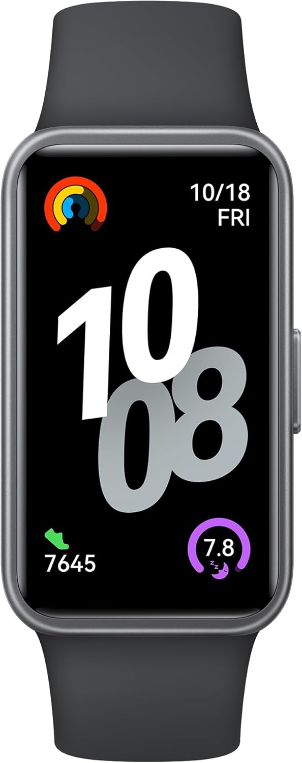 Band 10 Smart Watch, Metallic Design and Comfortable Wearing, Pro-level Sleep Analysis, Emotional Health Aid, 100 Workout Modes, Robust Battery Life, IOS and Android, Black - Black