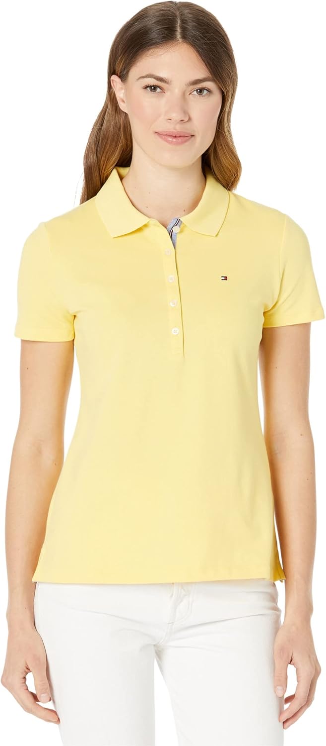 womens Short Sleeve Solid Polo T-Shirt (pack of 1) – image 1