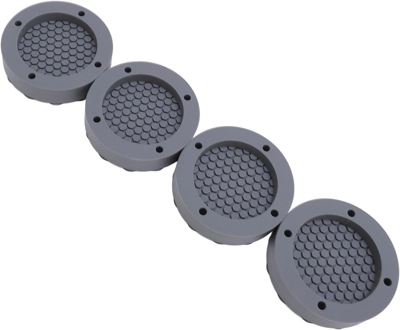 banapoy 4Pcs Anti Vibration Pads, Silicone Washing Machine Foot Pads with Suction Cup, Stops Washer Dryer Moving, Antivibration Stabilizer Support Feet (Black)
