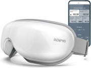 Eyeris 1 - Eye Massager with Heat, Heated Eye Mask with Bluetooth Music for Migraine, Eye Care Face Massager, Relax Eye Strain Dark Circle Eye Bags Dry Eye, Ideal Birthday Gift - Z-white Z-With APP