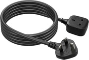 EP 1M 13A Heavy Duty Extension Lead 3 Socket Fireproof Power Strip with Surge Protection Indoor Extension Cable for Home, Office Black - 5M