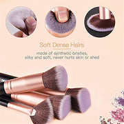 Coolbaby 14-piece makeup brush set rose gold/black