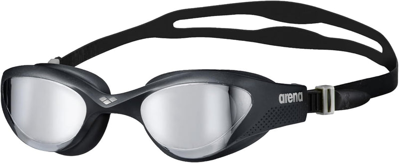 ARENA The One Unisex Adult Swim Goggles Men and Women Watertight Fit Orbit-Proof Seals Anti-Fog Coated Mirror/Non-Mirror Lens - silver-black-black Unisex,Protection