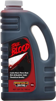 Spooktacular Creations 32 oz Fake Halloween Blood Bottle Fake Blood Stage Blood for Halloween Costume, Zombie and Monster Makeup & Dress Up