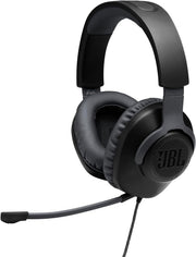 Jbl Quantum 100 Wired Over-Ear Gaming Headset With A Detachable Voice-Focus Boom Mic, Quantumsound Signature, Lightweight Headband, Memory Foam Ear Cushion, Pc And Gaming Console Compatible - White - Black Quantum 100