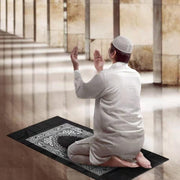 GOGO Al-Salat Travel Pocket Prayer Mat, Portable Muslim Rug, Water Proof, Foldable, Portable in Pouch (with Qibla Compass,Assorted)
