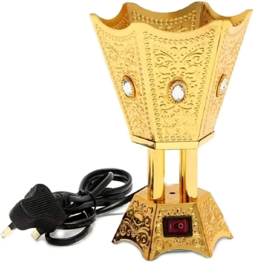 Alsaqer Electric Bakhoor Burner Mabkhara Madhkhan Oud Burner Incence Bakhoor Burner Gold Colour