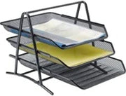 Showay Hi-Range Desk Deposit Tray 3 Layer A4 Metal tray Office Desk Organiser Paper - 3 LAYER