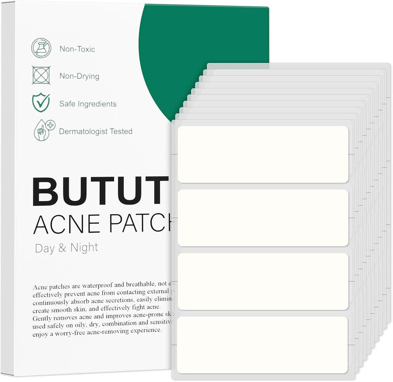 BUTBU 265 Pieces Pimple Pimple Pimple Patches Invisible Pimple Pimple Pimple Patches 2-in-1 with Tea Tree Oil Salicylic Acid Day and Night Waterproof and Breathable Get Rid of Acne Fast