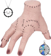 Halloween Hand Figurine with 2 Necklaces for Desktop Decor & Cosplay