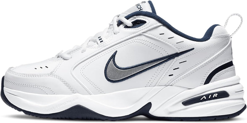 Air Monarch Iv mens LACED SHOES - WHITE/METALLIC SILVER