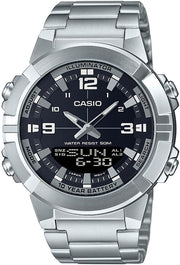 Stainless Steel Band Analog Digital - Silver/Black