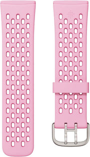 Sense & Fitbit Versa 3 Accessory Band, Official Fitbit Product, Sport, Blush/Desert Bloom, Small
