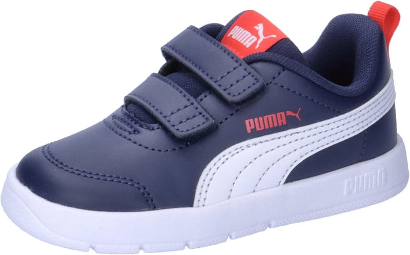 Unisex Baby Courtflex V3 V Inf Sneaker - PUMA Navy-PUMA White-PUMA Red