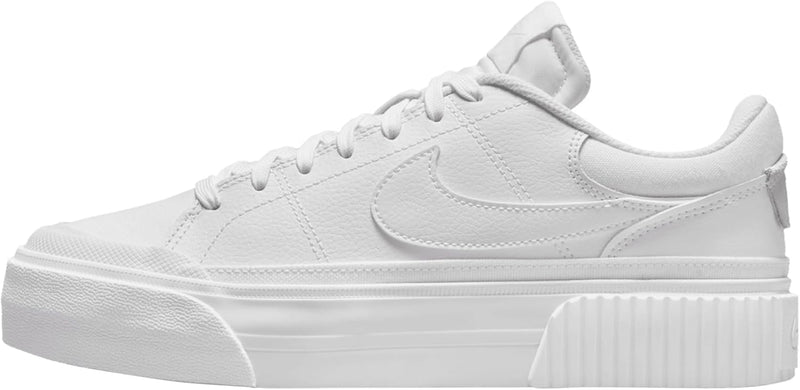 Court Legacy Lift womens LACED SHOES - WHITE/WHITE-WHITE