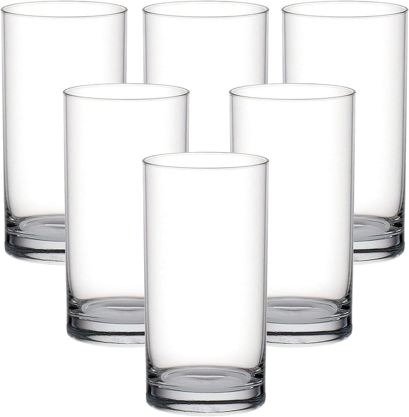 Ocean Fin Line Hi Ball Glass, Set Of 6, Clear, 280 Ml, B01210, Highball Glass, Tall Glass, Beverage Glass, Long Drink Glass, Water Glass, Juice Glass