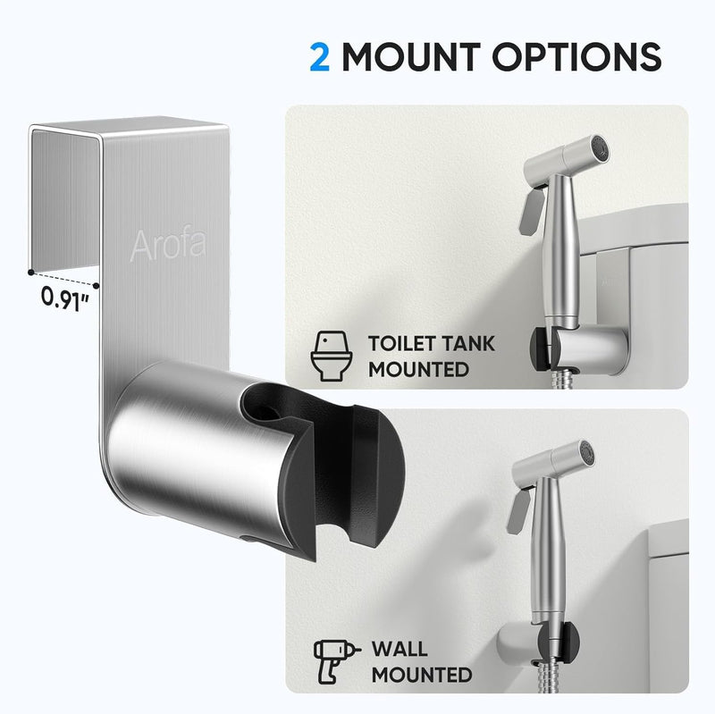 YUSHAY® Hand Held Bidet Sprayer for Toilet, Stainless Steel Handheld Jet Spray Adjustable Water Pressure Control Bidet Sprayer Cloth Bathroom