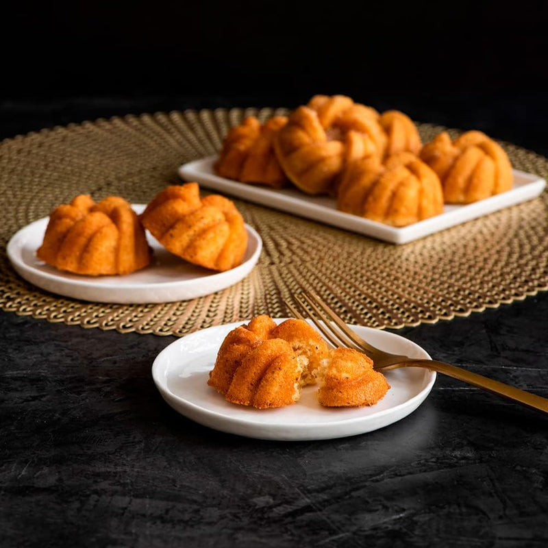 Nordic Ware 95377 Bundtlette Pan 75th Anniversary Braided Bundt Bites, Gold