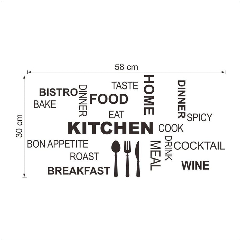 Modern Cook Letter Quotes Removable Vinyl Wall Stickers Decal Art Home Decor For Kitchen