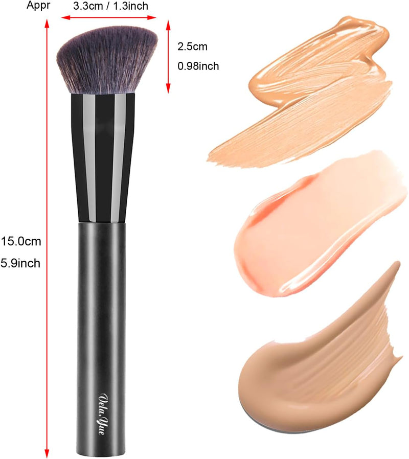 Vela.Yue Liquid Foundation Makeup Brush Rounded Slant Buffing Blending Thick Liquid Creams Beauty Applicator