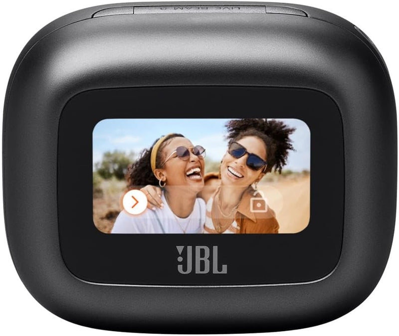 JBL LIVE FLEX 3 True wireless noise-cancelling earbuds with open-stick design and 50 hours total playback plus wireless charging, Blue