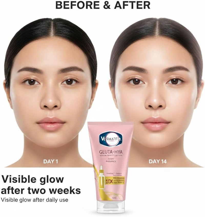 2x 75ml Gluta-Hya Dewy Radiance Serum Burst Lotion Non Sticky Bundled by Smart Cutie