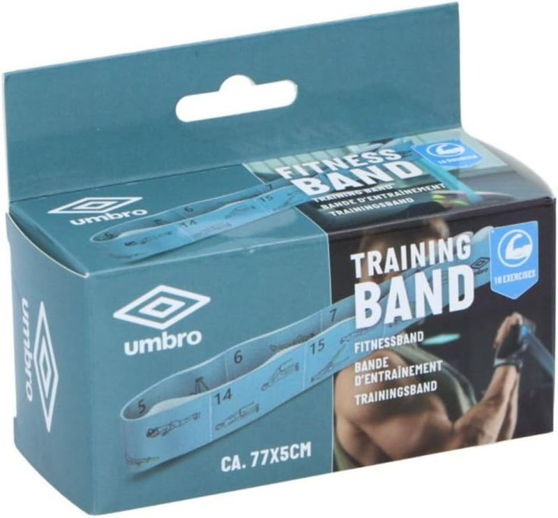 Umbro Fitness Bands with 16 Exercises - Theraband - Fitness Equipment for Home - Terrabands for Fitness - Elastic Band - Resistance Bands - Training Bands - Resistance Band - Blue
