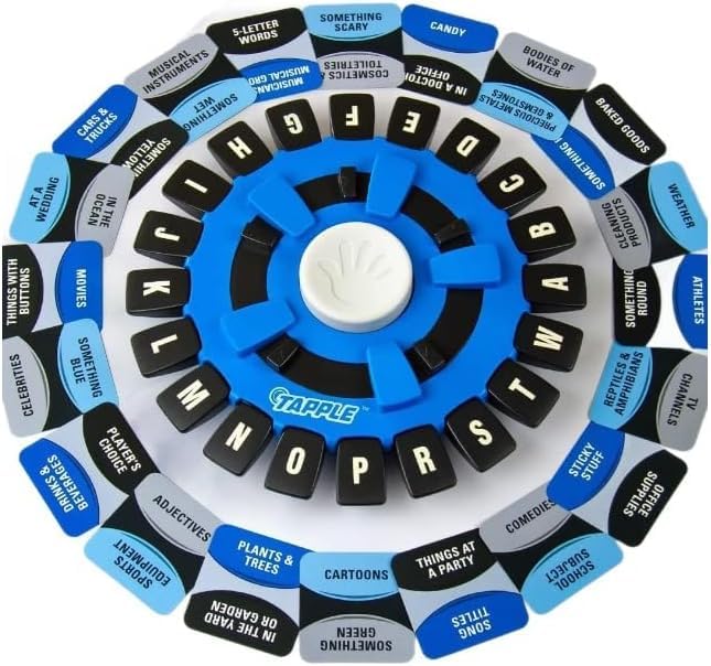 Generic Word Game. Fast-Paced Family Board Game. Choose a Category & Race Against The Timer to be The Last Player. 8 Players, Ages 8+, 20 Min Play Time.