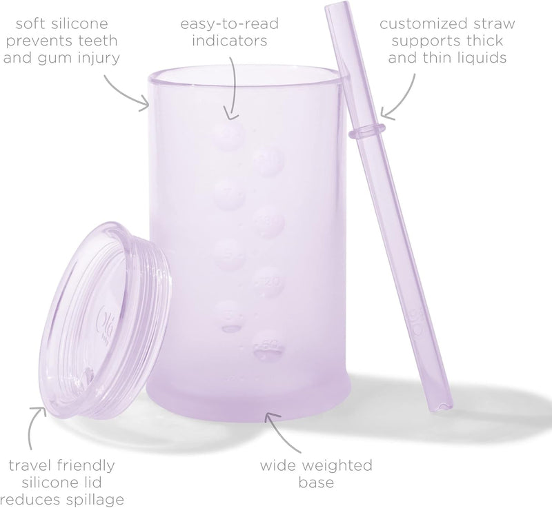 Olababy Silicone Training Cup with Straw Lid | Babies Water Drinking Cup | 6+ Mo Infant To 12-18 Months Toddler | Sippy Cup For Kids & Smoothie Cup | Baby Led Weaning (Mint, 5 oz)
