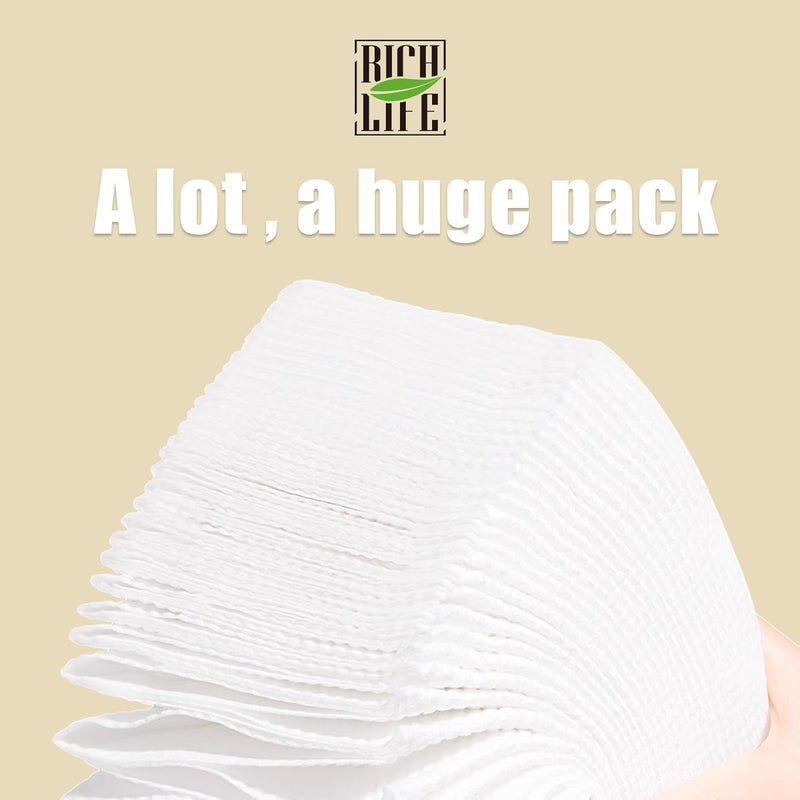 Disposable Face Towel, Cotton Tissue Soft Dry Wipes, Simple Cleaning Facial Tissues Dry Wet Dual Portable Use for Sensitive Skin & Baby & Makeup Remover & Personal Care,Pack of 20
