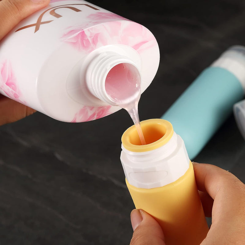 Gemice Bottles for Toiletries Tsa Approved Travel Size Containers BPA Free Leak Proof Refillable Liquid Travel Accessories for Cometic Shampoo and Lotion Soap