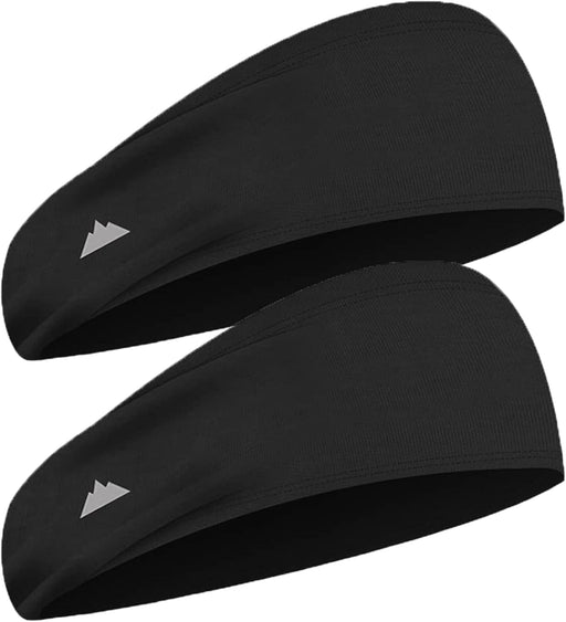 Tough Headwear Men's Sweat Bands - Sport Head Bands for Men - Workout Headbands for Women - Running Headband - Tennis Athletic Sweatband - Sports Headband Mens - Running Basketball - OSFM Black 2
