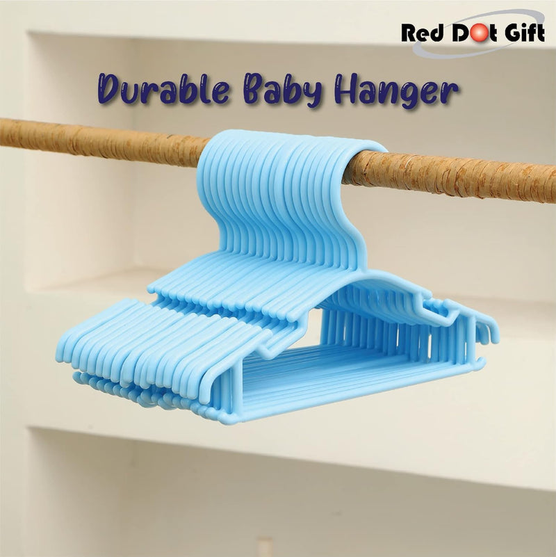 Red Dot Gift® 10-Pack Baby Clothes Hangers Nonslip Children Coat Hangers Plastic Nursery Hangers With Notched Shoulder For Babies Toddlers Kids Clothes Hanger,suit hanger (White)
