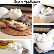 LENND Egg Cooker With 4 Egg Capacity, Microwave Hardboiled Egg Maker for Perfectly Cooked Eggs in Under 9 Minutes