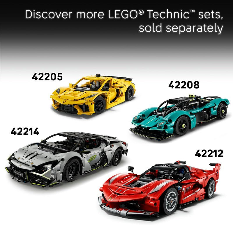 Technic Porsche 911 GT3 R REXY AO Racing Car Toy - Model Kit w/ 6-Cylinder Engine, Rear-Wheel Drive and Dinosaur Design - Gift for 11+ Year Old Boys & Motorsport Fans - 42224