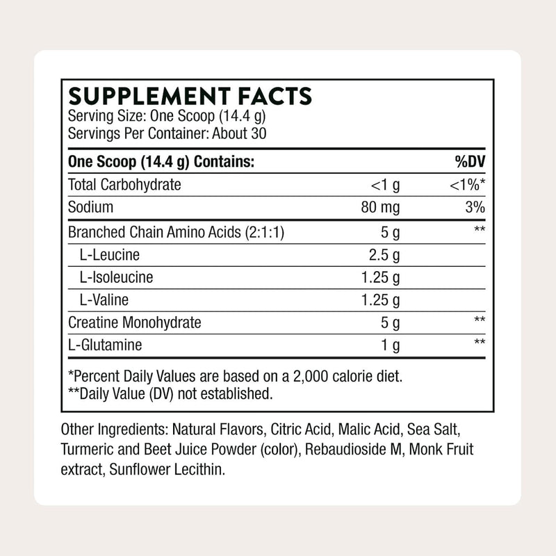 Creatine + BCAAs, 5 g Creatine Monohydrate & 5 g BCAAs, 30 Servings