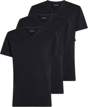 Mens S/S V NECK 3PK Underwear Tops (pack of 3) - BLACK