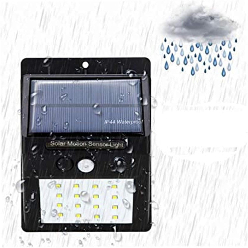 360 Light 20 LEDs Solar Motion Sensor Waterpoof Heatproof Outdoor Light, White, H10.2 x W15.8 D5.6 cm